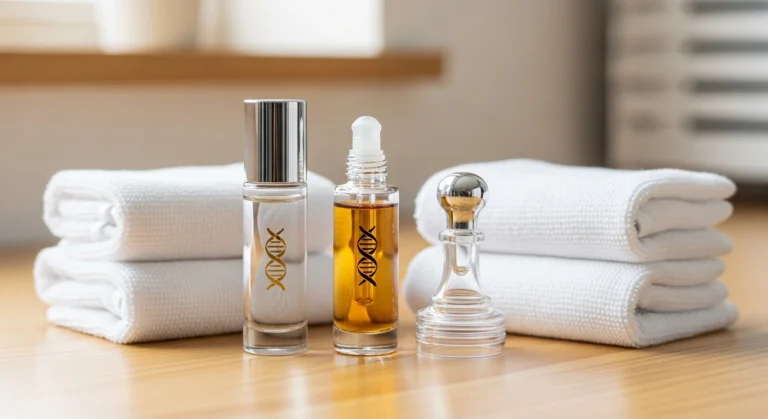 Beginner-friendly skincare setup with a microneedling at home kit, minimal products, and soft lighting. Achieve glowing skin with Glownetics.