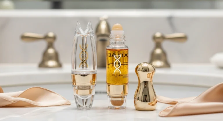 Glownetics presents the best at home microneedling kit for visible anti-aging results. Includes derma roller, retinol serum, and niacinamide serum.