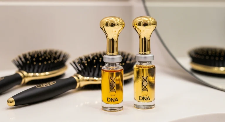 An elegant bottle of Glownetics best hair growth serum for thinning hair, perfect for a daily scalp treatment routine.