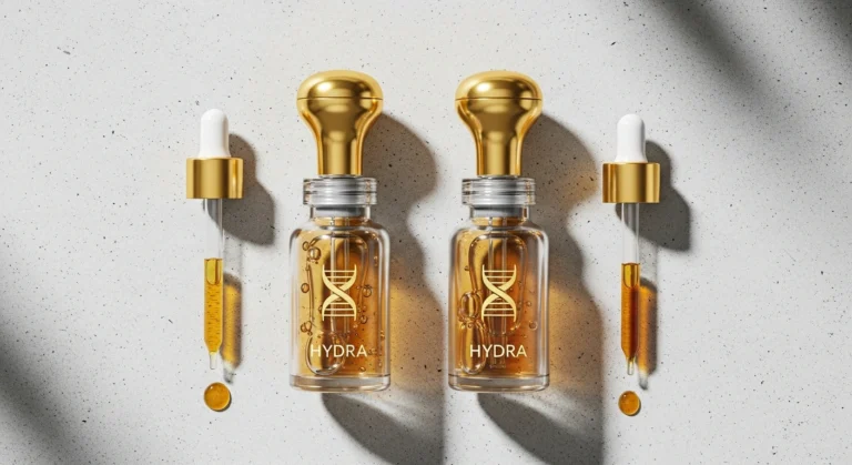 Glownetics peptide serum for a prp facial at home. Anti aging facial treatment with retinol serum.